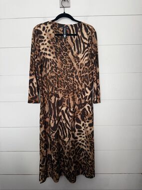 Coldesina Women’s 1X Leopard Dress Maxi